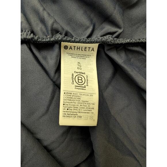 Athleta Transcend Shirt Top Women's XL Black Stretch Long Sleeve Half Zip NWT - Picture 4 of 4